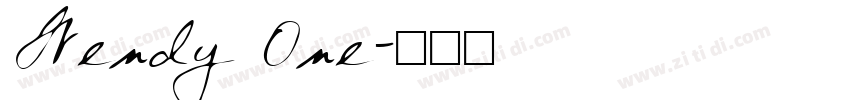Wendy One字体转换